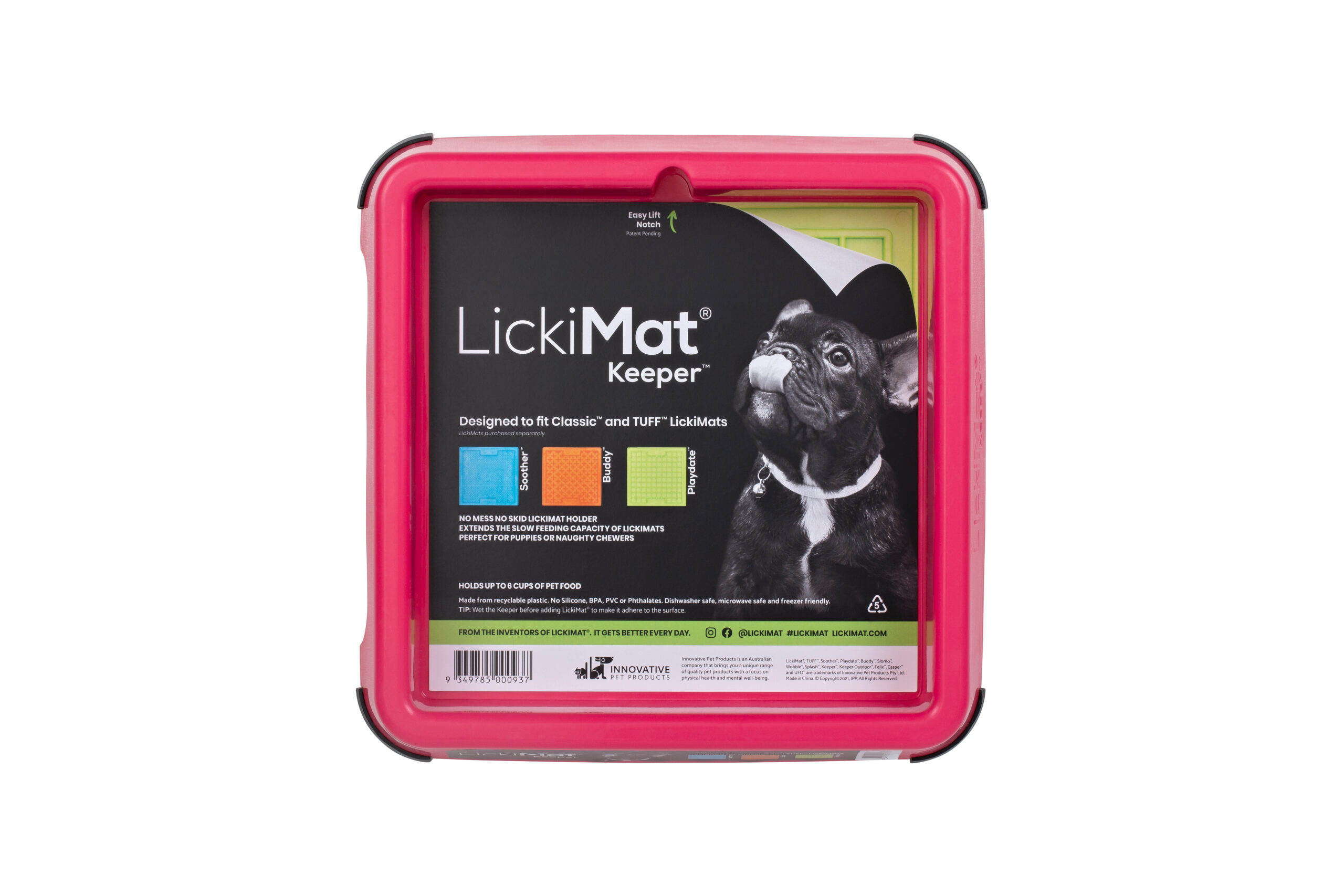 9349785005437 LM2101PK LickiMat Keeper Pink with label (2)