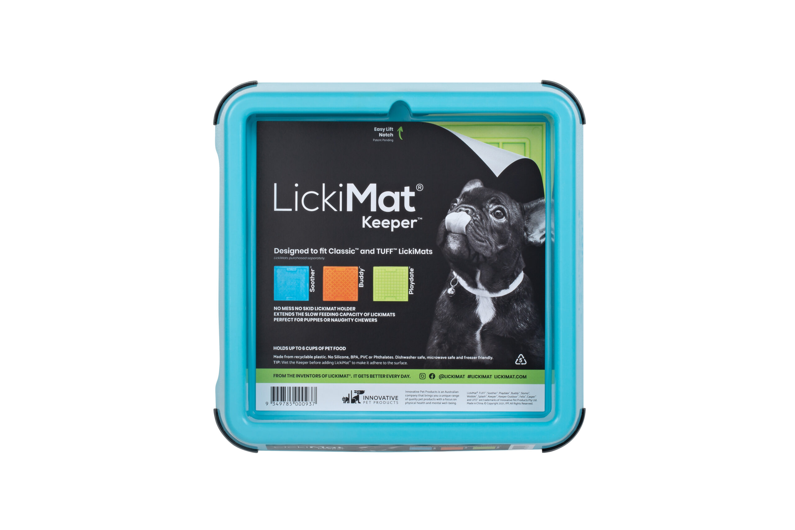 9349785005444 LM2101TQ LickiMat Keeper Turquoise with label (2)